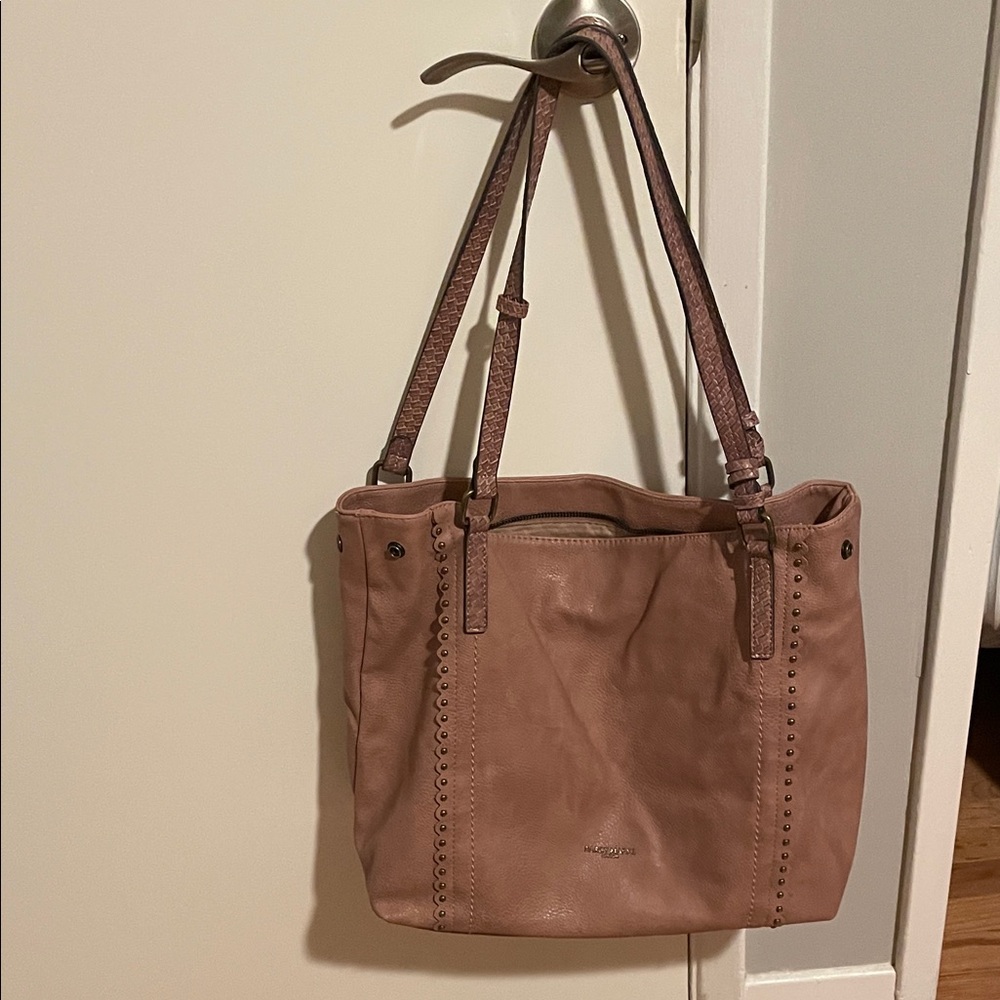 Darcy Marks London Vegan-Taupe Leather Shoulder Bag